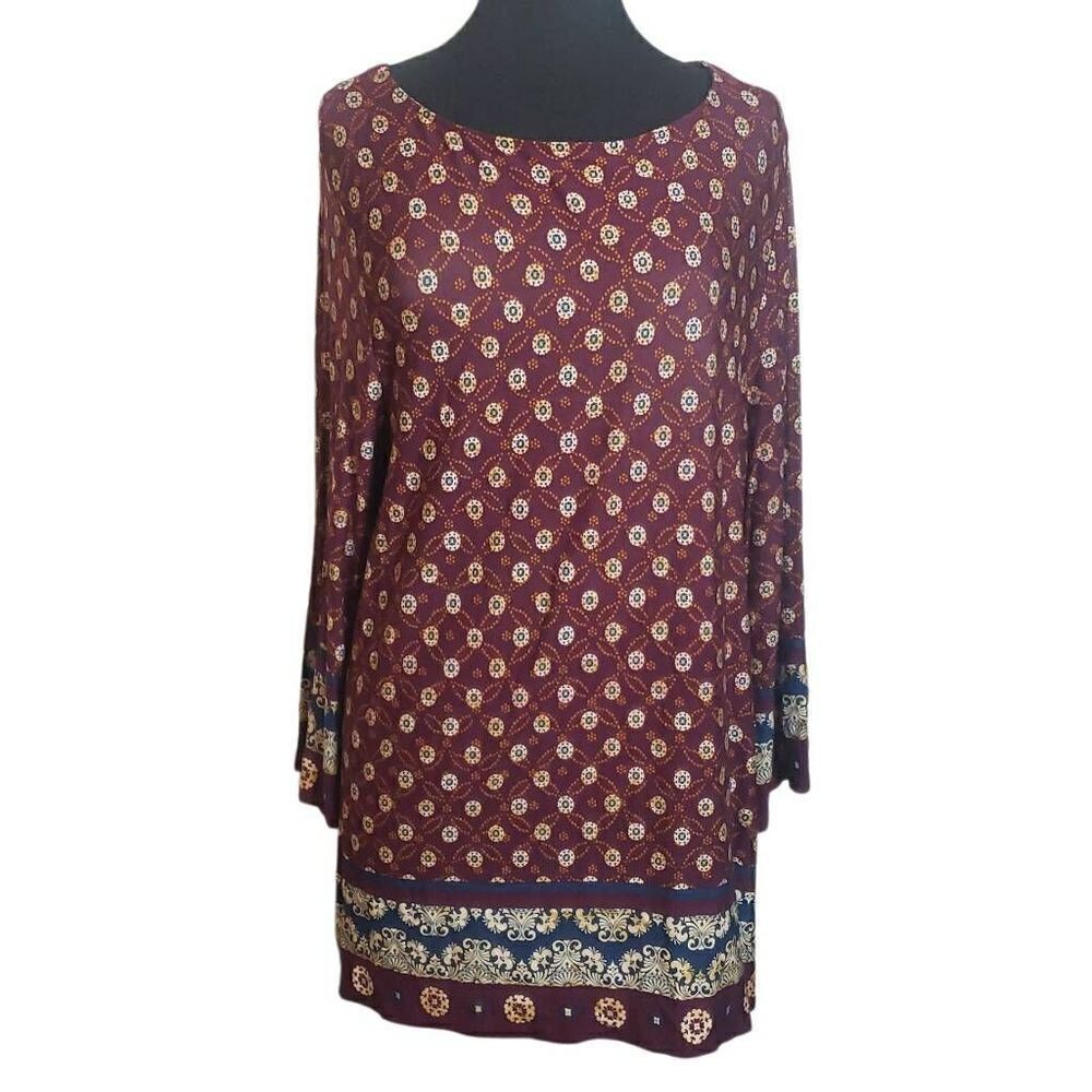 Chicos Maroon Blouse‎ Size 3